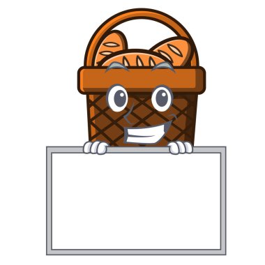 Yönetim Kurulu ekmek sepeti karakter karikatür vektör çizim ile sırıtarak