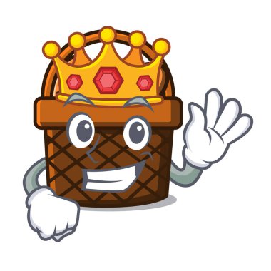 Kral ekmek sepeti maskot çizgi film