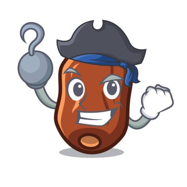 Korsan tarihleri meyve karakter karikatür vektör çizim