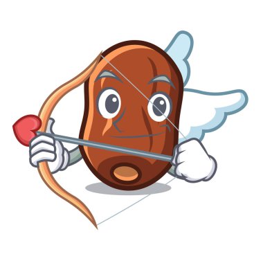 Aşk tanrısı tarihleri meyve karakter karikatür vektör çizim