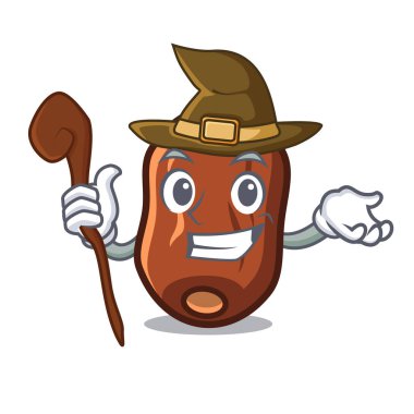 Cadı tarihleri meyve maskot karikatür vektör çizim