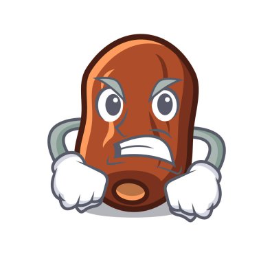 Kızgın tarihleri meyve maskot karikatür vektör çizim