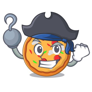 Korsan pizza karakter karikatür tarzı