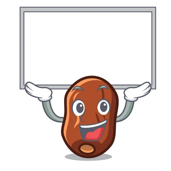 Fechas Tablero Frutas Personaje Dibujos Animados Vector Ilustración — Vector de stock