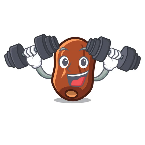 Fechas Fitness Personaje Frutas Ilustración Vector Dibujos Animados — Vector de stock