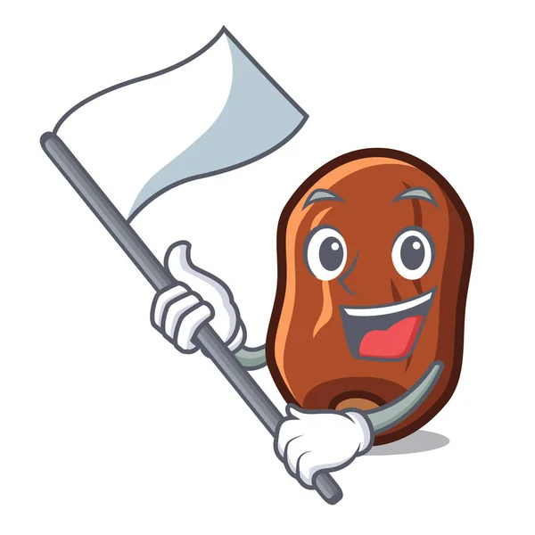 Met vlag fruit datums mascotte cartoon — Stockvector