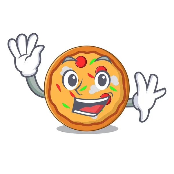 Mengayunkan gaya kartun karakter pizza - Stok Vektor