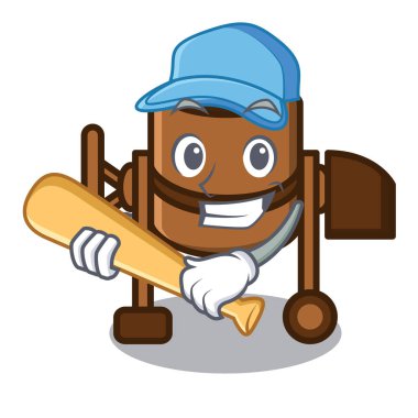 İskambil beyzbol Beton Mikser karakter karikatür