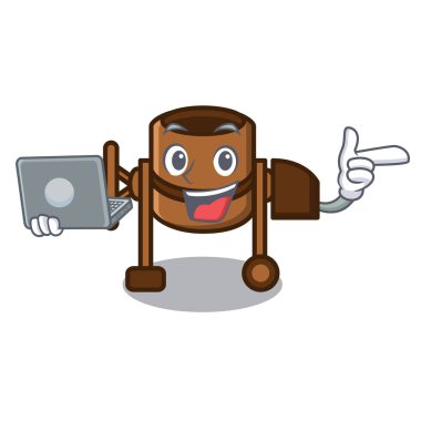 Dizüstü Beton Mikser karakter karikatür ile