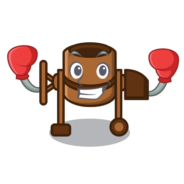 Boxe bétonnière personnage dessin animé — Image vectorielle