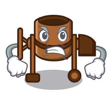 Kızgın Beton Mikser maskot karikatür vektör çizim