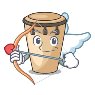 Aşk tanrısı konga karakter karikatür tarzı vektör çizim