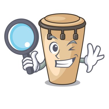 Dedektif konga karakter karikatür tarzı vektör çizim