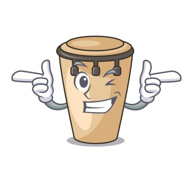 Wink konga karakter karikatür tarzı vektör çizim