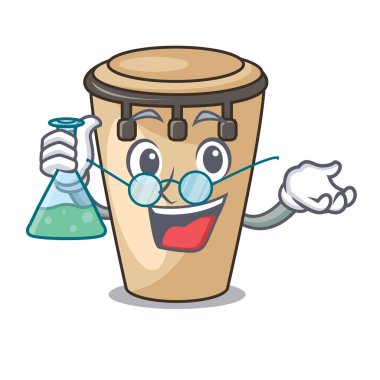 Profesör konga karakter karikatür tarzı vektör çizim