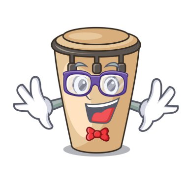 Geek konga karakter karikatür tarzı vektör çizim