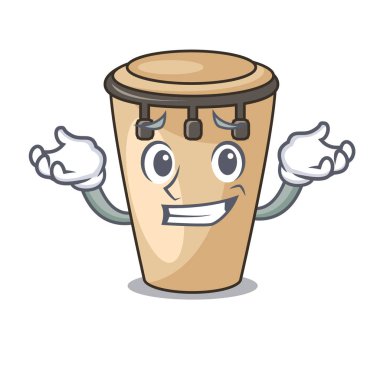 Sırıtan konga karakter karikatür tarzı vektör çizim