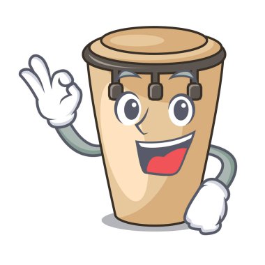 Tamam konga karakter karikatür tarzı vektör çizim