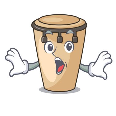 Sürpriz konga maskot karikatür tarzı vektör çizim