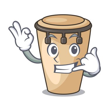 Bana konga maskot karikatür tarzı vektör çizim de