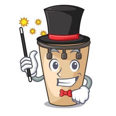 Sihirbaz konga maskot karikatür tarzı vektör çizim