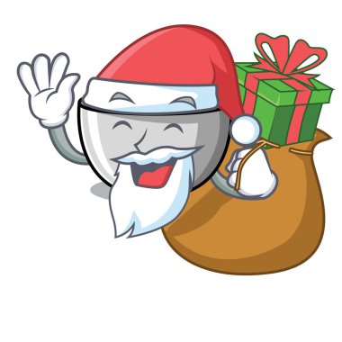 Noel Baba hediye meyve sıkacağı maskot karikatür tarzı ile