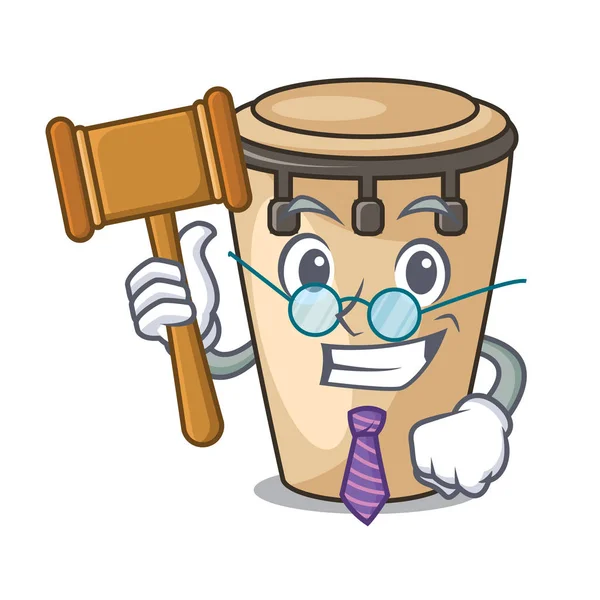 Yargıç konga maskot karikatür tarzı vektör çizim