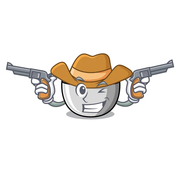 Cowboy juicer personagem desenho animado estilo — Vetor de Stock