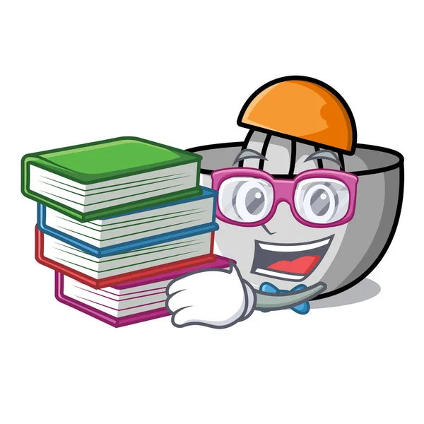 学生与书榨汁机吉祥物卡通风格 — 图库矢量图片