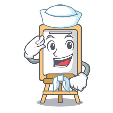 Denizci şövale karakter karikatür tarzı vektör çizim