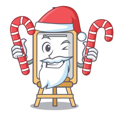 Santa şeker şövale maskot karikatür tarzı vektör çizim ile