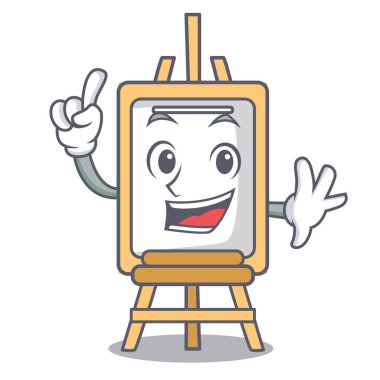 Parmak şövale maskot karikatür tarzı vektör çizim