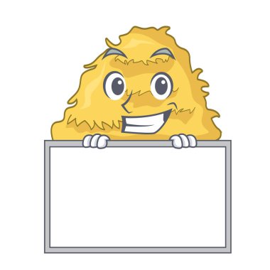 Yönetim Kurulu saman balya karakter karikatür vektör çizim ile sırıtarak