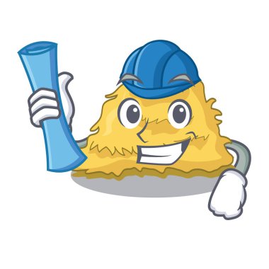 Mimar saman balya karakter karikatür vektör çizim