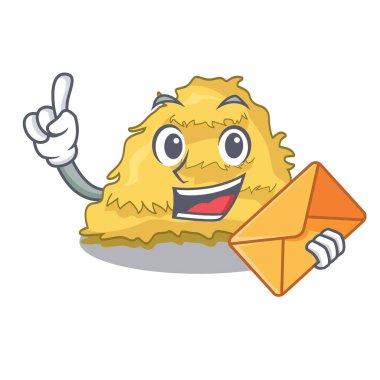 Zarf saman balya karakter karikatür vektör çizim ile