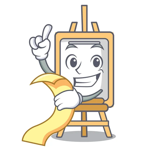 วยเมน Easel Mascot การ นสไตล เวกเตอร ภาพ — ภาพเวกเตอร์สต็อก