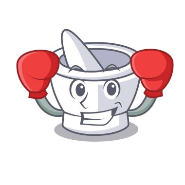 Boks harç karakter karikatür tarzı vektör çizim