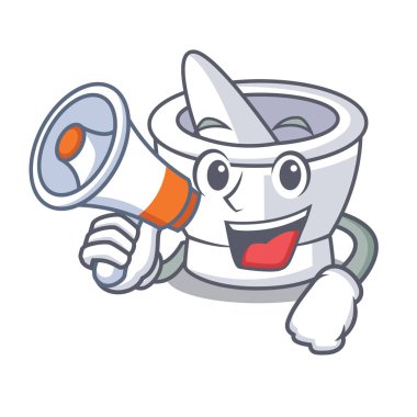 Megafon harç karakter karikatür tarzı vektör çizim ile