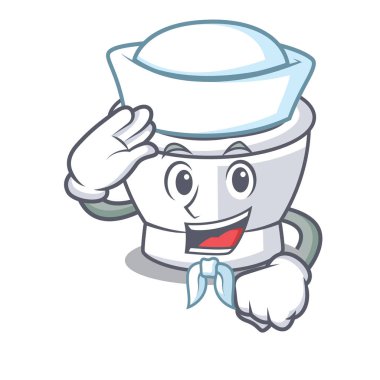 Denizci harç karakter karikatür tarzı vektör çizim