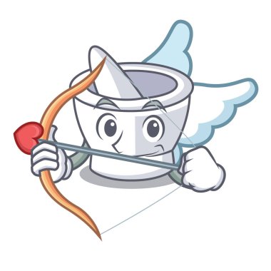 Aşk tanrısı harç karakter karikatür tarzı vektör çizim