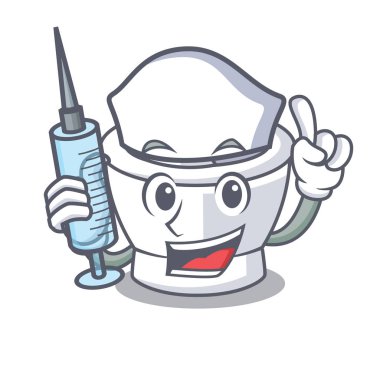 Hemşire harç karakter karikatür tarzı vektör çizim