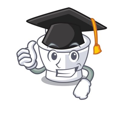 Mezuniyet harç karakter karikatür tarzı vektör çizim