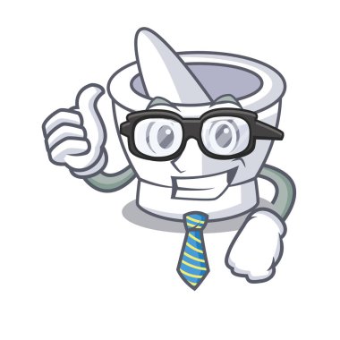 İşadamı harç karakter karikatür tarzı vektör çizim