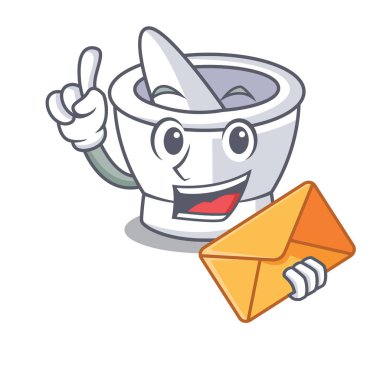 Zarf harç karakter karikatür tarzı vektör çizim ile