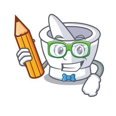 Öğrenci harç karakter karikatür tarzı vektör çizim