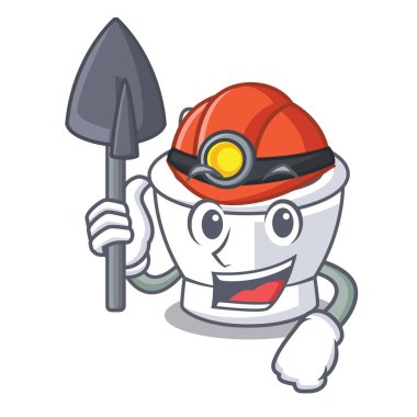 Madenci harç maskot karikatür tarzı vektör çizim