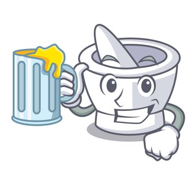 Suyu harç maskot karikatür tarzı vektör çizim ile