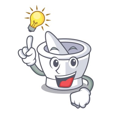 Bir fikir harç maskot karikatür tarzı vektör çizim var