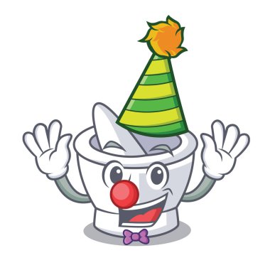 Palyaço harç maskot karikatür tarzı vektör çizim