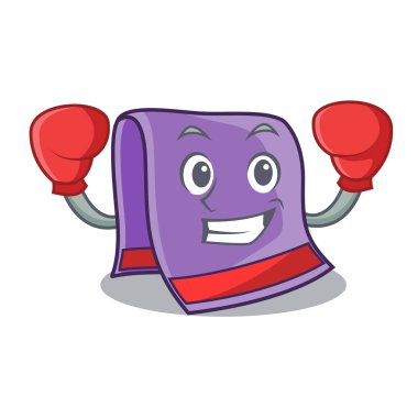 Boks havlu karakter karikatür tarzı